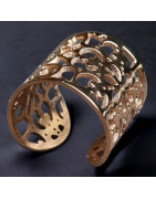 Bague Acier inox Plaquée or rose Taille 54+