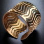 Bague Acier inox Plaquée or rose Taille 54+