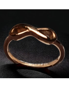 Bague Acier inox Plaquée or rose Taille 61