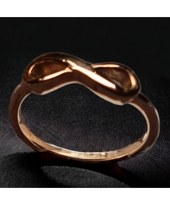 Bague Acier inox Plaquée or rose Taille 61