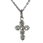 Pendentif Aigue marine croix argent 925