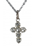 Pendentif Aigue marine croix argent 925