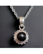 Pendentif Black star Argent 925 sur chaîne