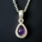 Pendentif Améthyste Argent 925 sur chaîne