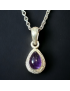 Pendentif Améthyste Argent 925 sur chaîne