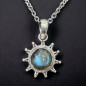 Pendentif Labradorite soleil Argent 925 sur chaîne