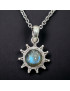 Pendentif Labradorite soleil Argent 925 sur chaîne