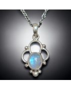 Pendentif Labradorite Argent 925 sur chaîne