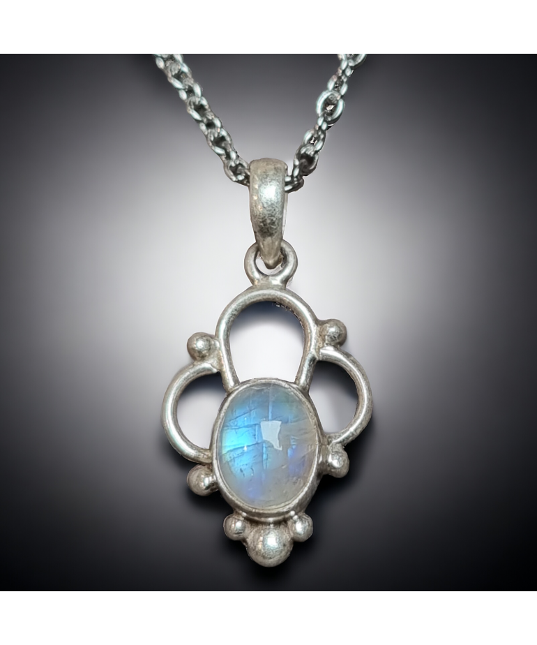 Pendentif Labradorite Argent 925 sur chaîne