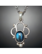 Pendentif Labradorite Argent 925 sur chaîne