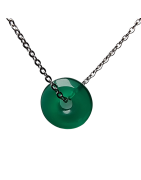 Pendentif Agate verte donut