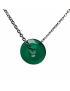 Pendentif Agate verte donut