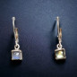 Boucles Labradorite carrées Argent 925