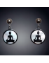 Boucles d'oreilles Nacre Bouddha Acier inox