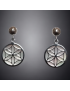 Boucles Nacre Fleur de vie Acier inox