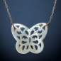 Pendentif Nacre Papillon Argent 925 sur chaîne