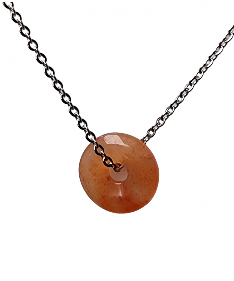 Pendentif Agate de feu donut