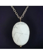 Pendentif Howlite avec chaîne