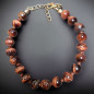 Bracelet Œil de Taureau Pierres rondes 8mm avec fermoir (s)