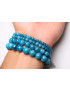 Bracelet Apatite bleue enfant pierres rondes 6mm