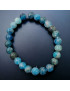 Bracelet Apatite bleue enfant pierres rondes 6mm