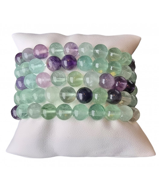 Bracelet Fluorite rainbow enfant Pierres rondes 6mm