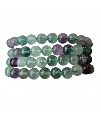 Bracelet Fluorite rainbow enfant Pierres rondes 6mm