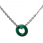 Pendentif Agate verte anneau