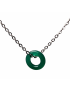 Pendentif Agate verte anneau