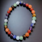 Bracelet 7 chakras Pierres rondes 6mm