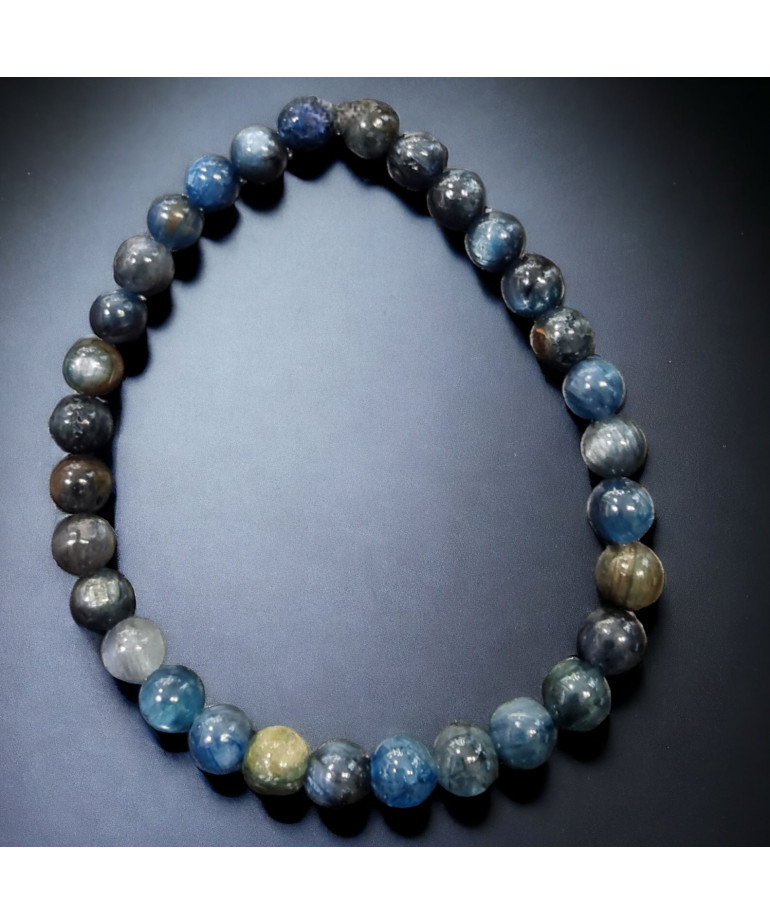 Bracelet Cyanite Bleue Pierres Rondes