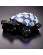 Tortue Obsidienne Nacre & Lapis-lazuli GM