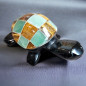 Tortue Obsidienne Œil de tigre & Jade pm