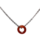 Pendentif Cornaline anneau