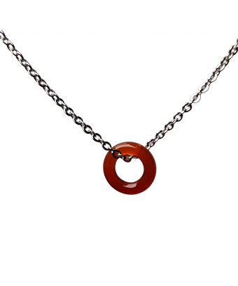 Pendentif Cornaline anneau