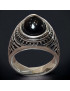 Bague Obsidienne noire Argent 925 Taille 60