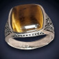 Bague Œil de tigre Argent 925 Taille 62