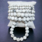 Bracelet Howlite Pierres rondes (s)
