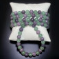 Bracelet Aventurine verte & Lépidolite Pierres rondes 8mm