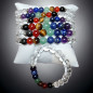 Bracelet Cristal de roche 7 chakras Pierres rondes Bracelet Cristal de roche 7 chakras Pierres rondes