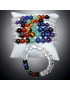 Bracelet Cristal de roche 7 chakras Pierres rondes