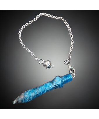 Pendule Apatite bleue Toth 6cm