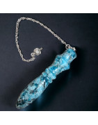 Pendule Apatite bleue Toth 8cm