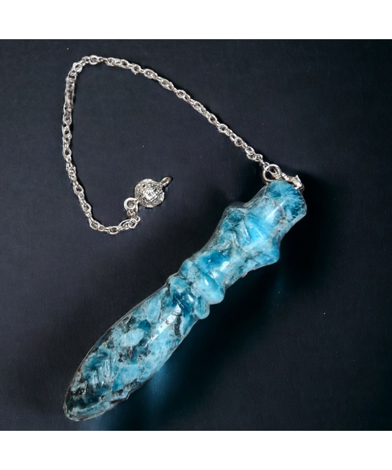 Pendule Apatite bleue Toth 8cm