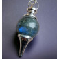 Pendule Labradorite boule avec pointe acier