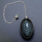 Pendule Obsidienne olive Fleur de vie