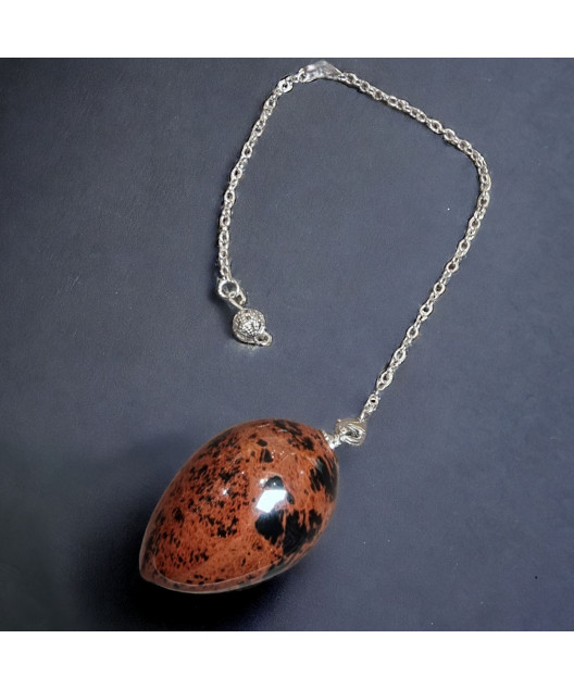 Pendule Obsidienne Acajou olive