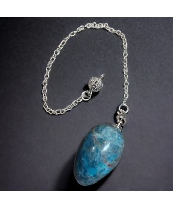 Pendule Apatite bleue olive