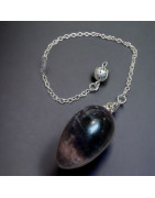 Pendule Fluorite rainbow olive