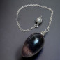 Pendule Fluorite rainbow olive